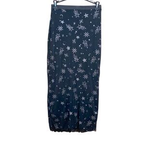 Divided Black Sequin Embellished Maxi Skirt